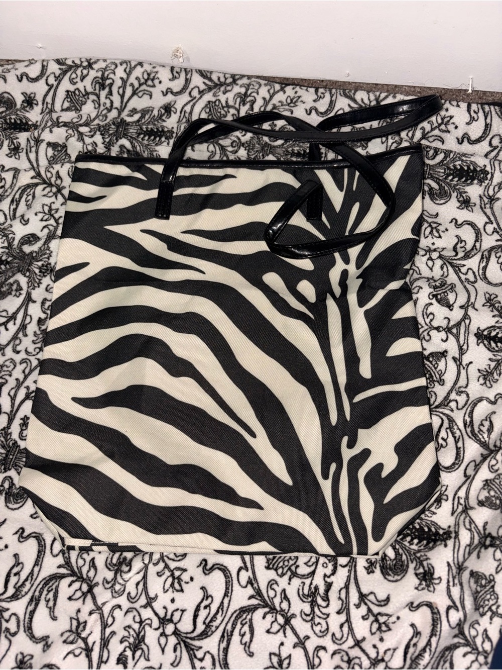 Black & White Zebra Print Tote Bag